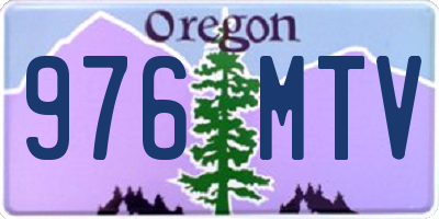 OR license plate 976MTV