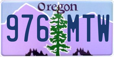 OR license plate 976MTW