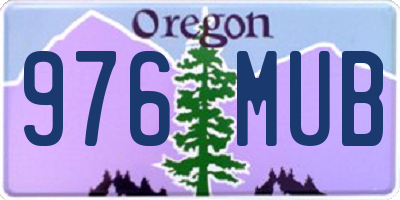 OR license plate 976MUB