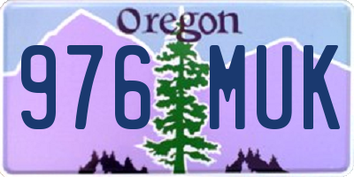 OR license plate 976MUK
