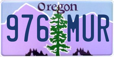 OR license plate 976MUR