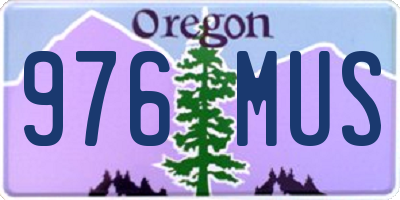 OR license plate 976MUS