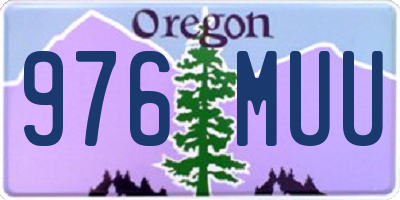OR license plate 976MUU