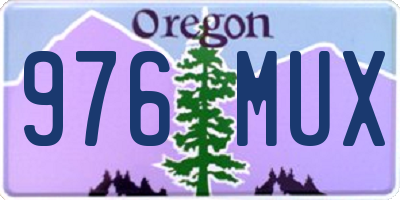 OR license plate 976MUX