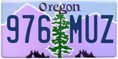 OR license plate 976MUZ