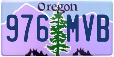 OR license plate 976MVB