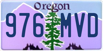 OR license plate 976MVD