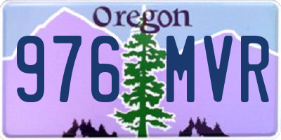 OR license plate 976MVR