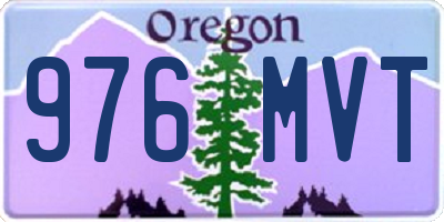 OR license plate 976MVT
