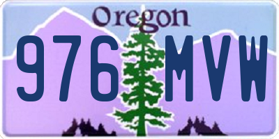 OR license plate 976MVW