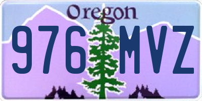 OR license plate 976MVZ
