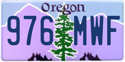 OR license plate 976MWF