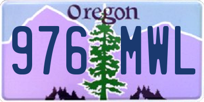 OR license plate 976MWL