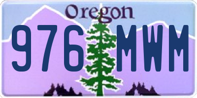 OR license plate 976MWM