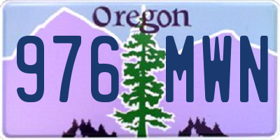 OR license plate 976MWN