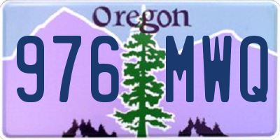 OR license plate 976MWQ