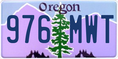 OR license plate 976MWT