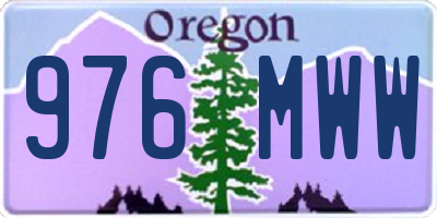 OR license plate 976MWW