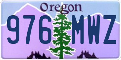 OR license plate 976MWZ