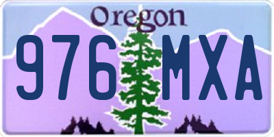 OR license plate 976MXA