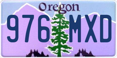 OR license plate 976MXD