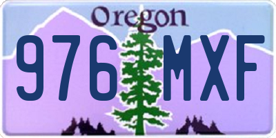 OR license plate 976MXF
