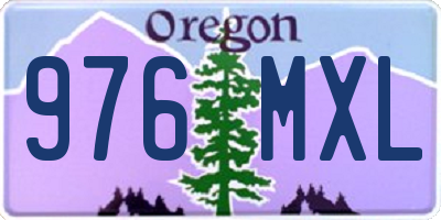 OR license plate 976MXL