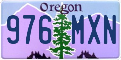 OR license plate 976MXN