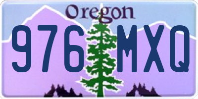 OR license plate 976MXQ