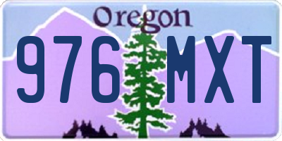 OR license plate 976MXT