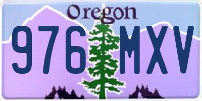OR license plate 976MXV