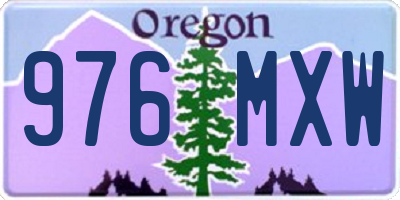 OR license plate 976MXW