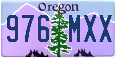OR license plate 976MXX