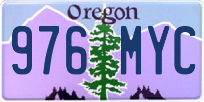 OR license plate 976MYC