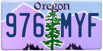 OR license plate 976MYF