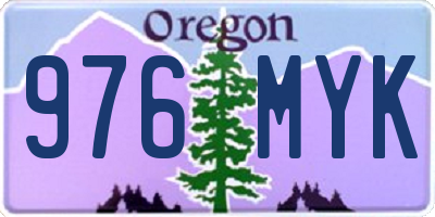 OR license plate 976MYK