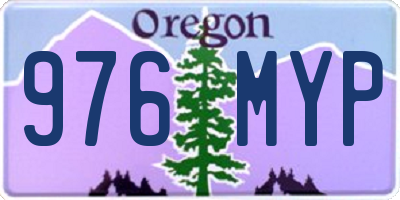 OR license plate 976MYP
