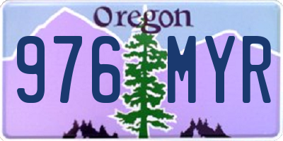 OR license plate 976MYR