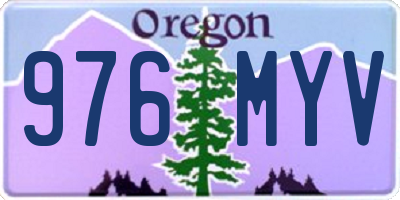 OR license plate 976MYV