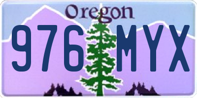 OR license plate 976MYX