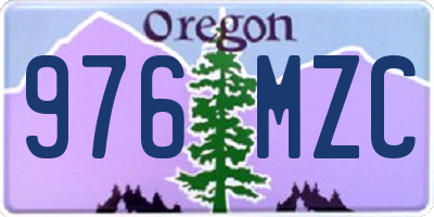 OR license plate 976MZC