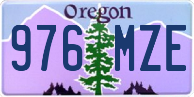 OR license plate 976MZE