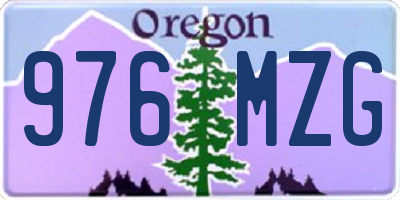 OR license plate 976MZG