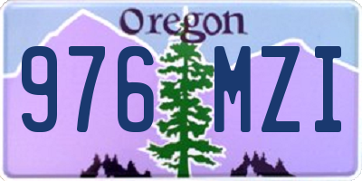 OR license plate 976MZI