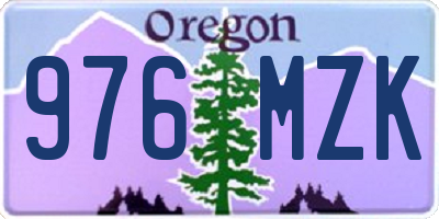 OR license plate 976MZK