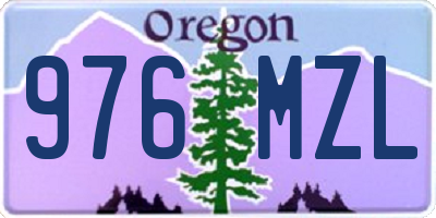 OR license plate 976MZL