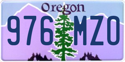 OR license plate 976MZO