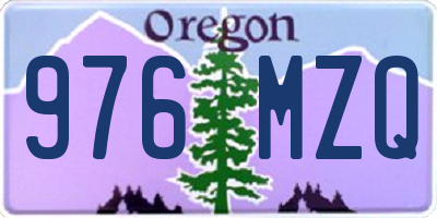 OR license plate 976MZQ