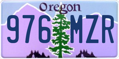 OR license plate 976MZR