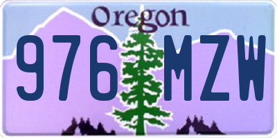 OR license plate 976MZW